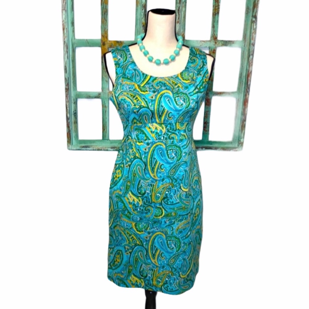 JONES NEW YORK Stretch Paisley Dress Size 6P